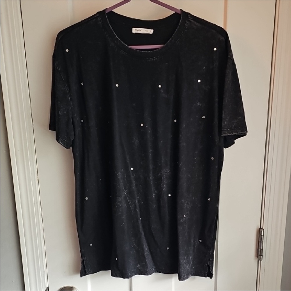 Edgely Women’s Sz Small Mineral Washed Rihneatone T-Shirt